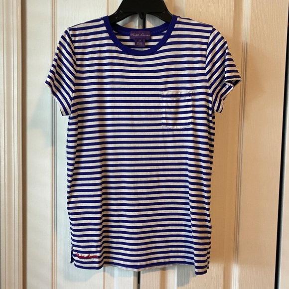Ralph Lauren Purple Label Striped T-Shirt - Picture 1 of 6